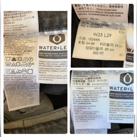 LEVI'S High Waisted Taper Jeans - Washed Black - 25 - Picture 7 of 8